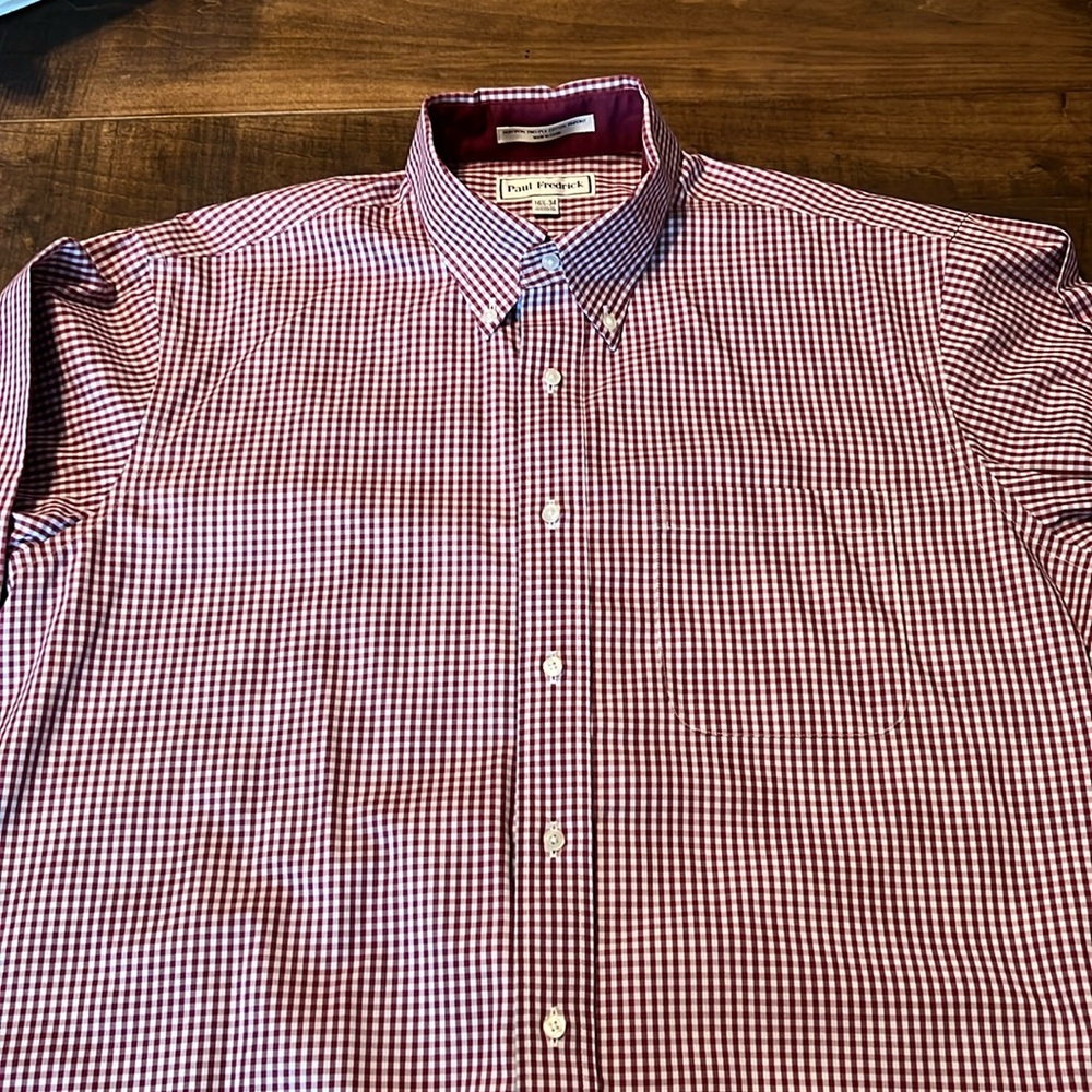 Paul Fredrick Button Down Dress Shirt - Red 16.5-34